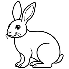 rabbit line art vector