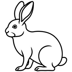 rabbit line art vector