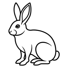 rabbit line art vector