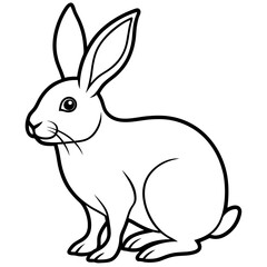 rabbit line art vector