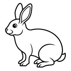 rabbit line art vector