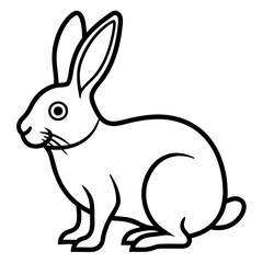 rabbit line art vector