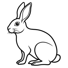 rabbit line art vector