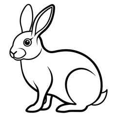 rabbit line art vector