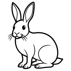 Obraz premium rabbit line art vector