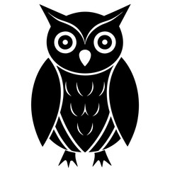 owl silhouette vector illustration
