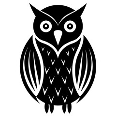owl silhouette vector illustration