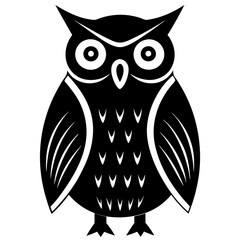 owl silhouette vector illustration