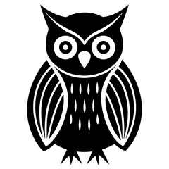 owl silhouette vector illustration