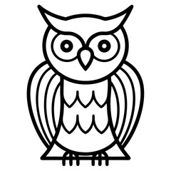 owl line art vector 