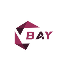 BAY creative minimalist letter logo. BAY unique vector initials alphabet letter logo design