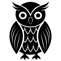 owl silhouette vector illustration