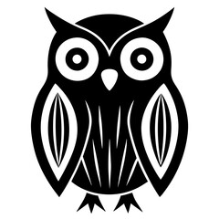 owl silhouette vector illustration