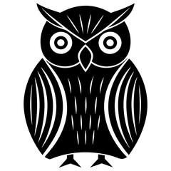 owl silhouette vector illustration