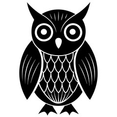 owl silhouette vector illustration
