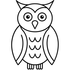 owl line art vector 