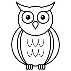 owl line art vector 