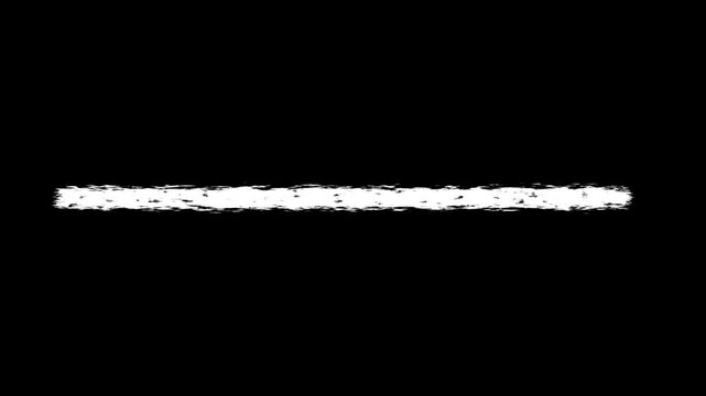 Hand Drawn Line, Doodle Style Animated Design Element. Vintage Style Alpha Channel Animation,