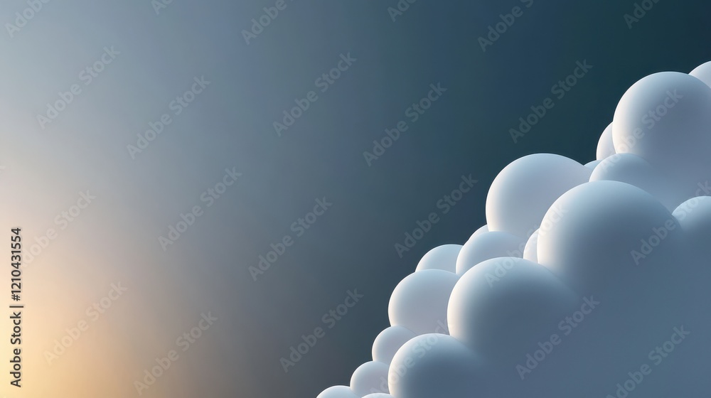 Poster cloud computing conceptual visualization digital environment graphic art abstract view symbolic repr