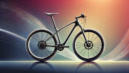High-Tech Bicycle Displayed in a Stunning Visual Setting