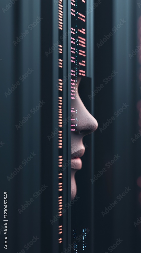 Poster digital transformation event symbolic representation of ai in technology abstract environment close-