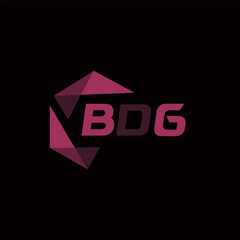 BDG creative minimalist letter logo. BDG unique vector initials alphabet letter logo design