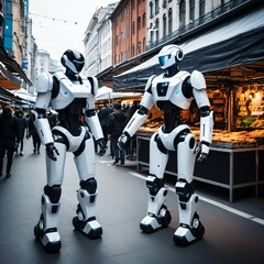 Robots in a Futuristic Market