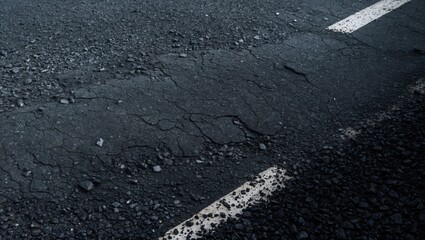 Fototapeta premium Smooth black asphalt road texture background image