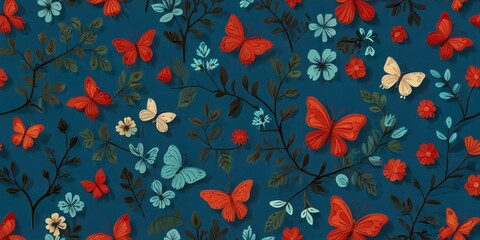 seamless pattern with leaves