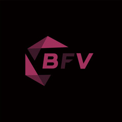 BFV creative minimalist letter logo. BFV unique vector initials alphabet letter logo design