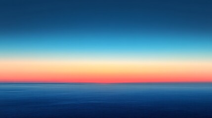 Obraz premium Serene Ocean Sunset Sky Gradient Colorscape