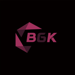 BGK creative minimalist letter logo. BGK unique vector initials alphabet letter logo design