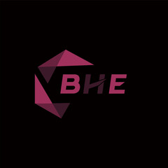 Fototapeta premium BHE creative minimalist letter logo. BHE unique vector initials alphabet letter logo design