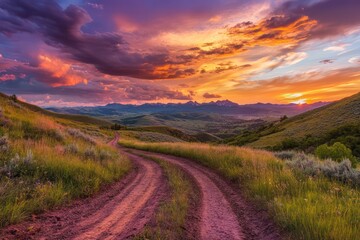 Fototapeta premium Sharp contrasts of vibrant tones representing the thrill of the unexpected