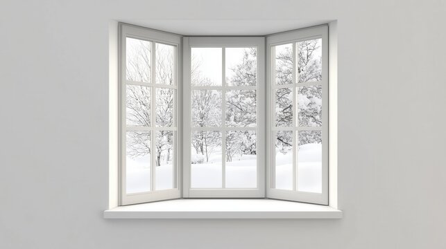 An UPVC double-glazed bay window stands strong against harsh weather.