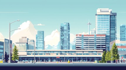 Obraz premium a prosperous city skyline