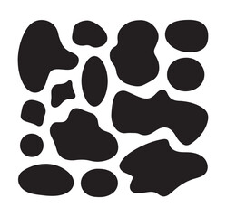Blob shapes colorful collection vector design elements isolated. Abstract stains shape vector set