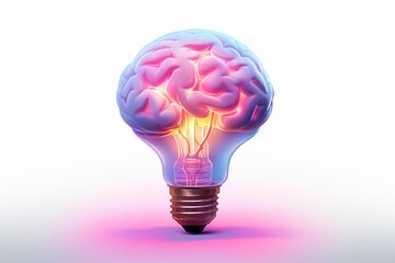 Brain and light bulb lightbulb illuminated electricity