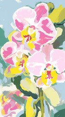 Chinese orchid painting backgrounds abstract