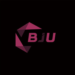 Fototapeta premium BJU creative minimalist letter logo. BJU unique vector initials alphabet letter logo design