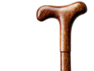 Supporting mobility wooden cane close-up studio environment product photography elegant design