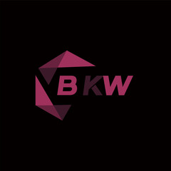 BKW creative minimalist letter logo. BKW unique vector initials alphabet letter logo design