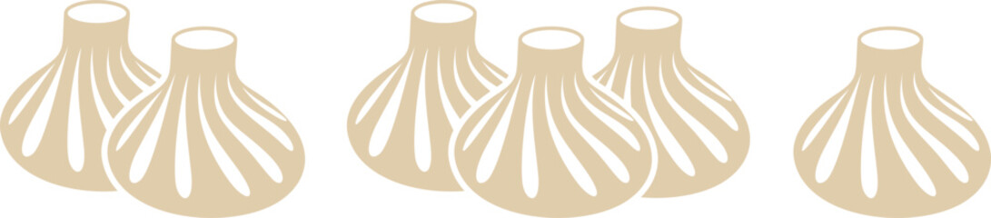 Khinkali logo. Isolated khinkali on white background