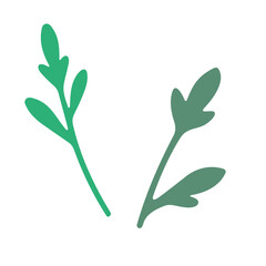 leaves,  A green vine with multiple leaves © tinybrushcreations