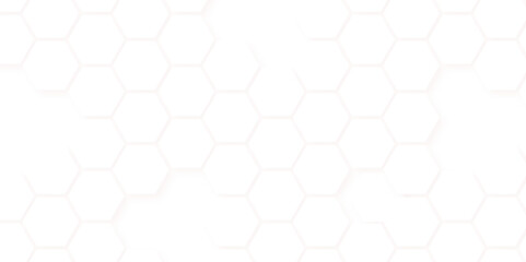 Fototapeta premium Abstract seamless honeycomb hexagon background. Geometric texture white gray pattern design. 