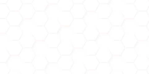 Abstract seamless honeycomb hexagon background. Geometric texture white gray pattern design.
