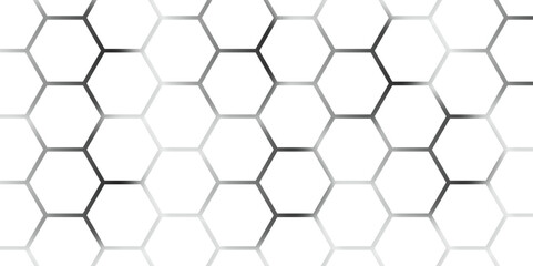 Abstract seamless honeycomb hexagon background. Geometric texture white gray pattern design.
