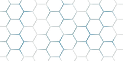 Abstract seamless honeycomb hexagon background. Geometric texture white gray pattern design.
