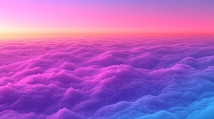 Fototapeta premium Vibrant Purple and Blue Cloud Sea at Sunset
