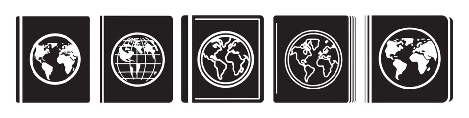 set of passport icon vector illustration